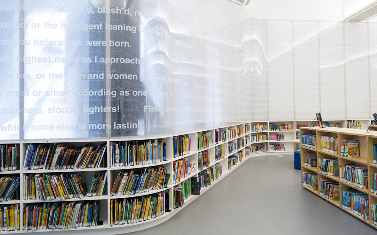 interior of new library space