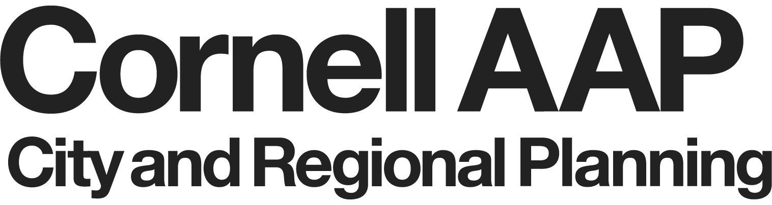 logo with Cornell AAP, and Department of City and Regional Planning
