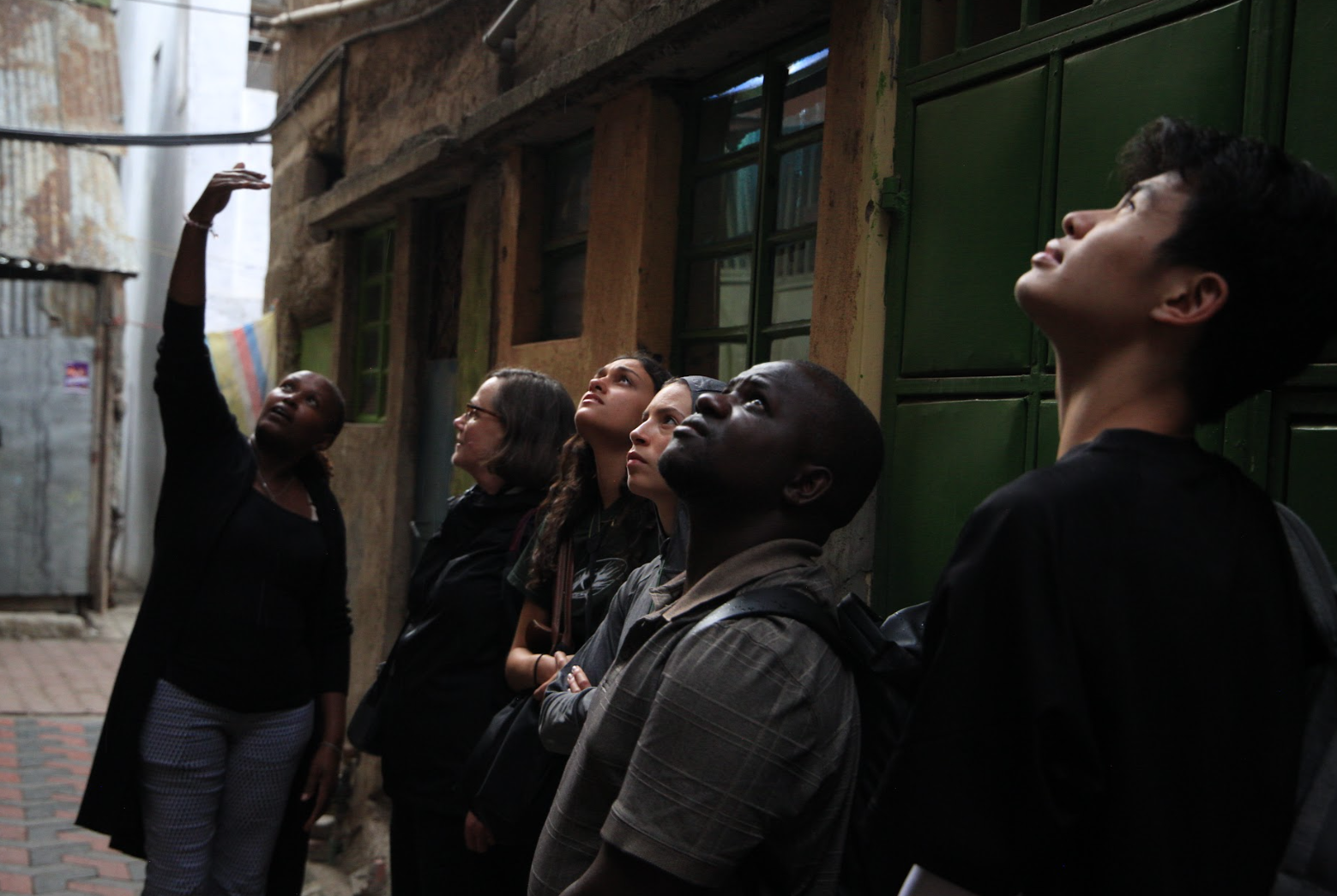 People on an urban tour