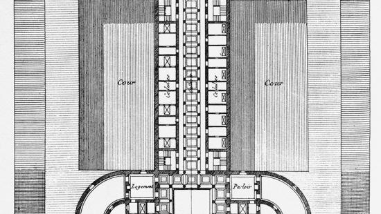 gray-scale drawing of a floorpan