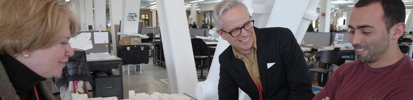 Visitors in the architecture studios during Celebrate Milstein