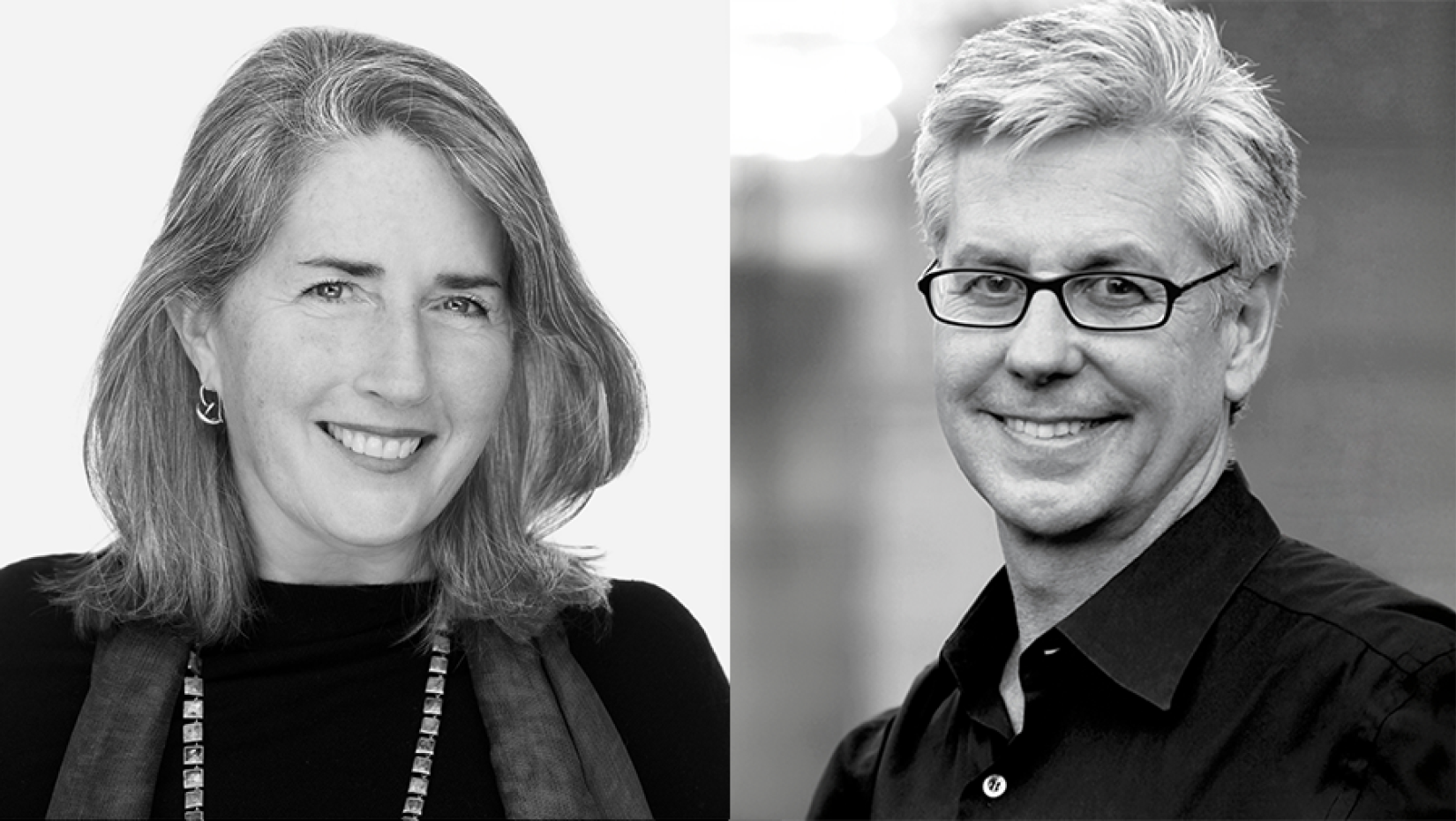 Headshots of Susan Rodriguez and Michael Manfredi