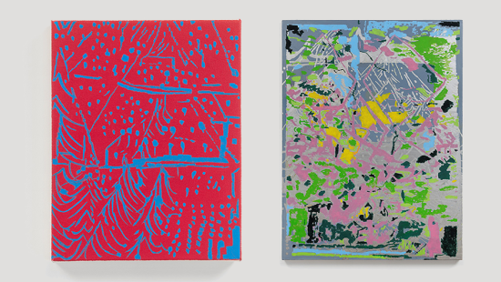 Over the Orchard (2022), left, and First Early Summer (2022), right, by EJ Hauser