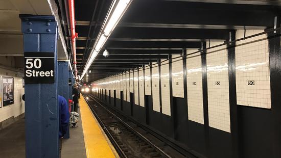 Underground subway station.
