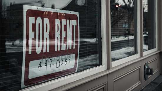 for rent sign in window