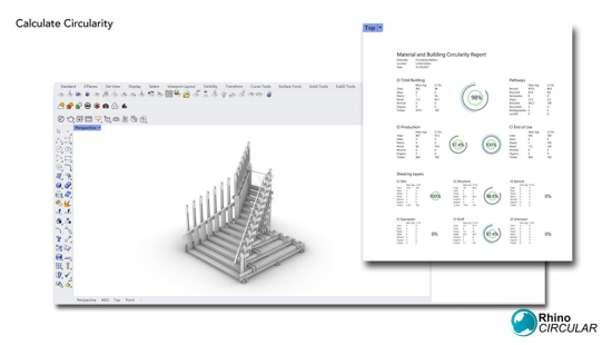 CAD plugin desktop display showing a wooden structure
