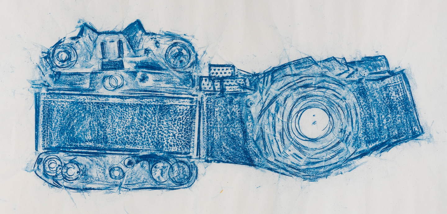 Kodak Retina IIIC Camera with Leather Case, 2014. Frottage, 14 x 17 inches 