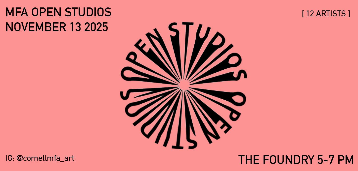 A salmon pink background with black text in a circular design.