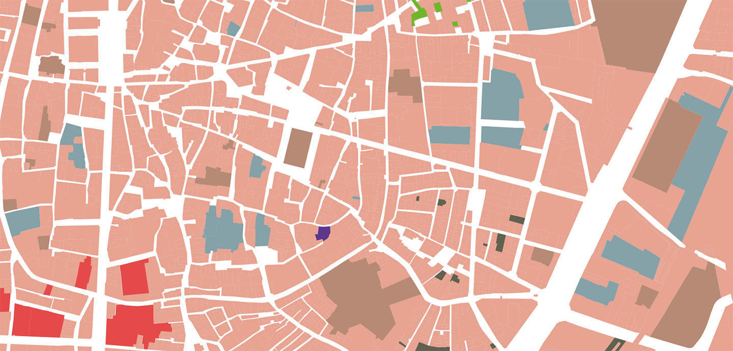 color plan of a city