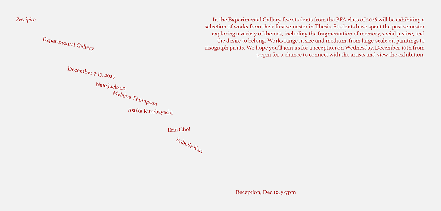 A pale pink background with purple text