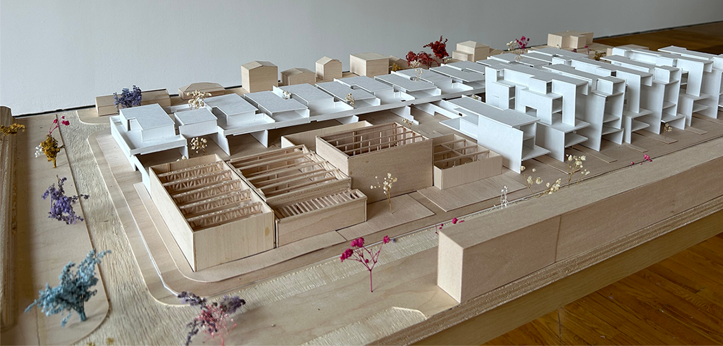 wooden architectural model