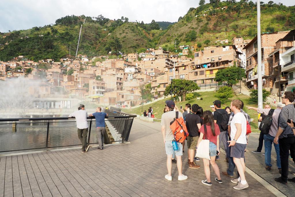 A water tank park in Medellín, Colombia
