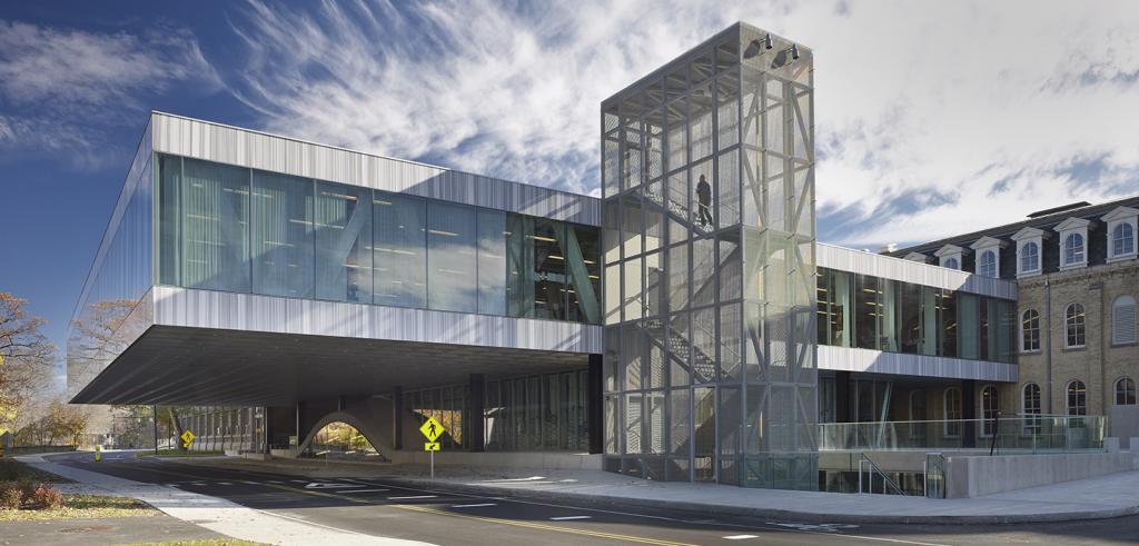 Exterior view of Sibley and Milstein halls