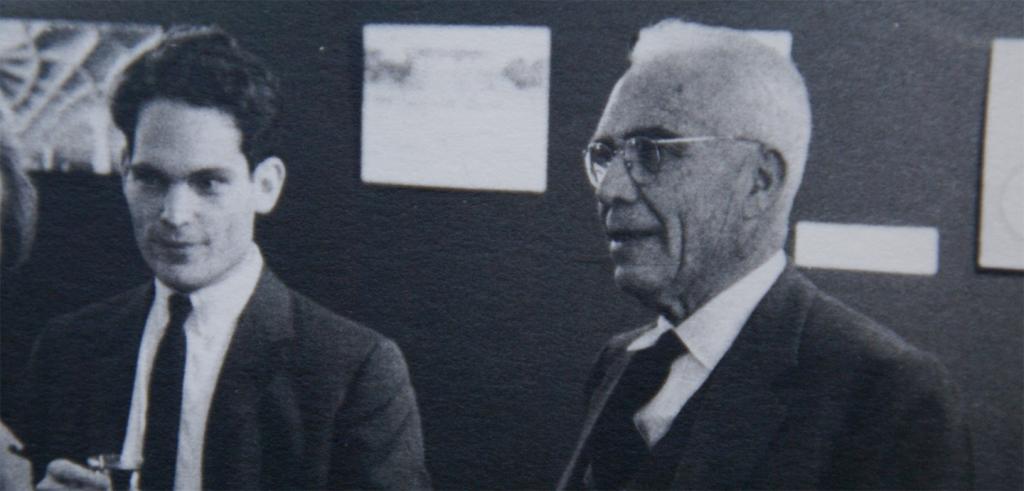An old black and white photo of Einaudi and Nervi