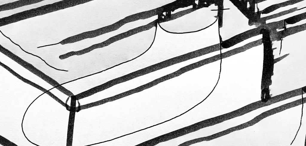 black streaks on white background 