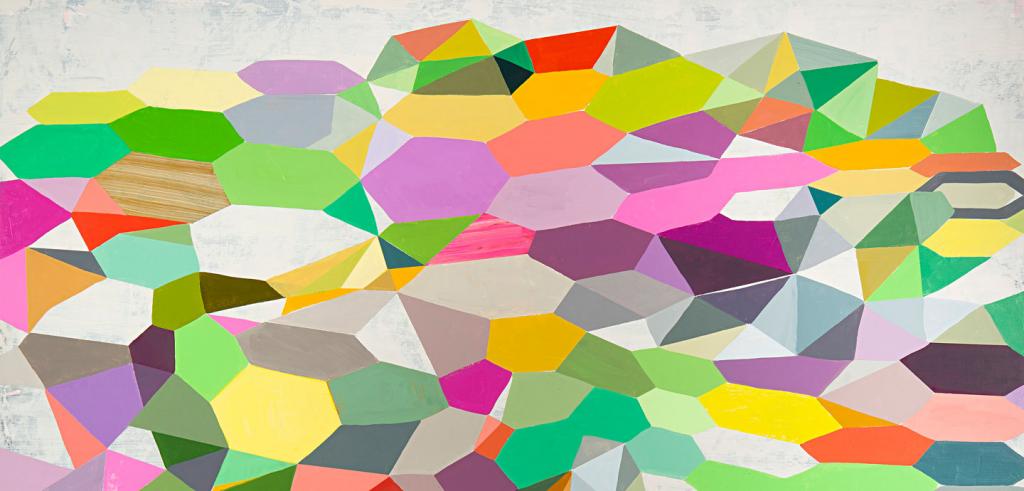multi colored painting of geometric shapes