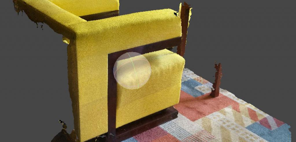 a computer manipulated image of brightly colored textiles and upholstery