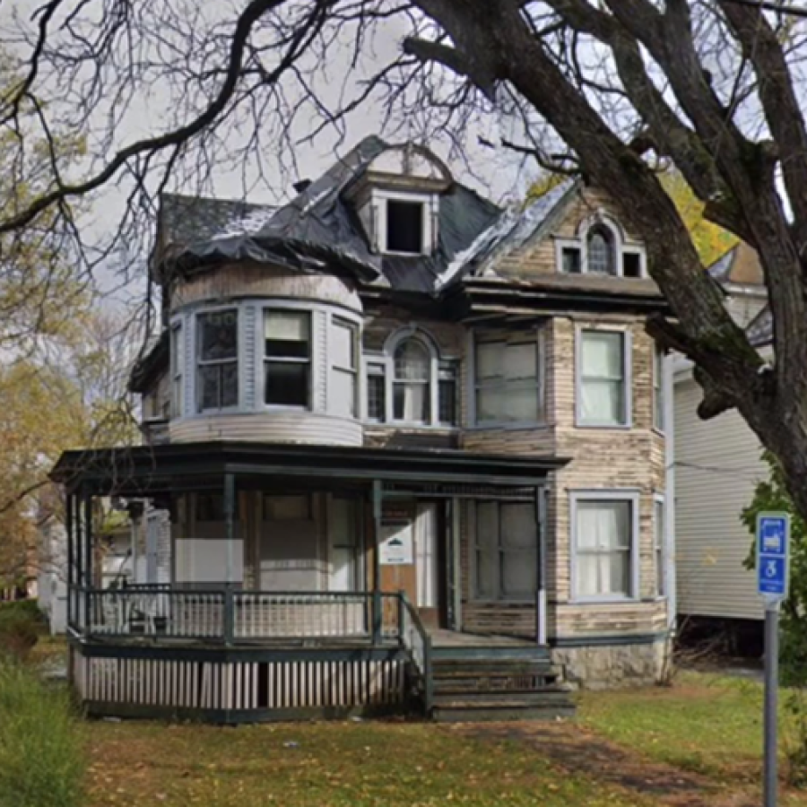 Abandoned house exterior 