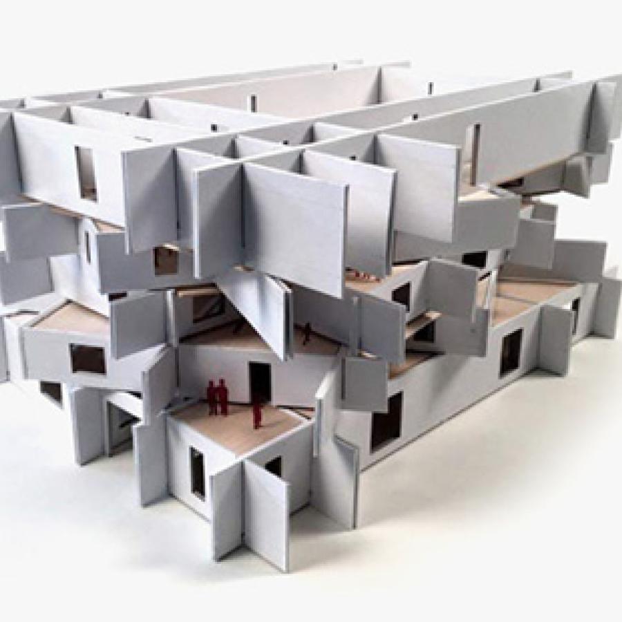 Multi-layered building model. 