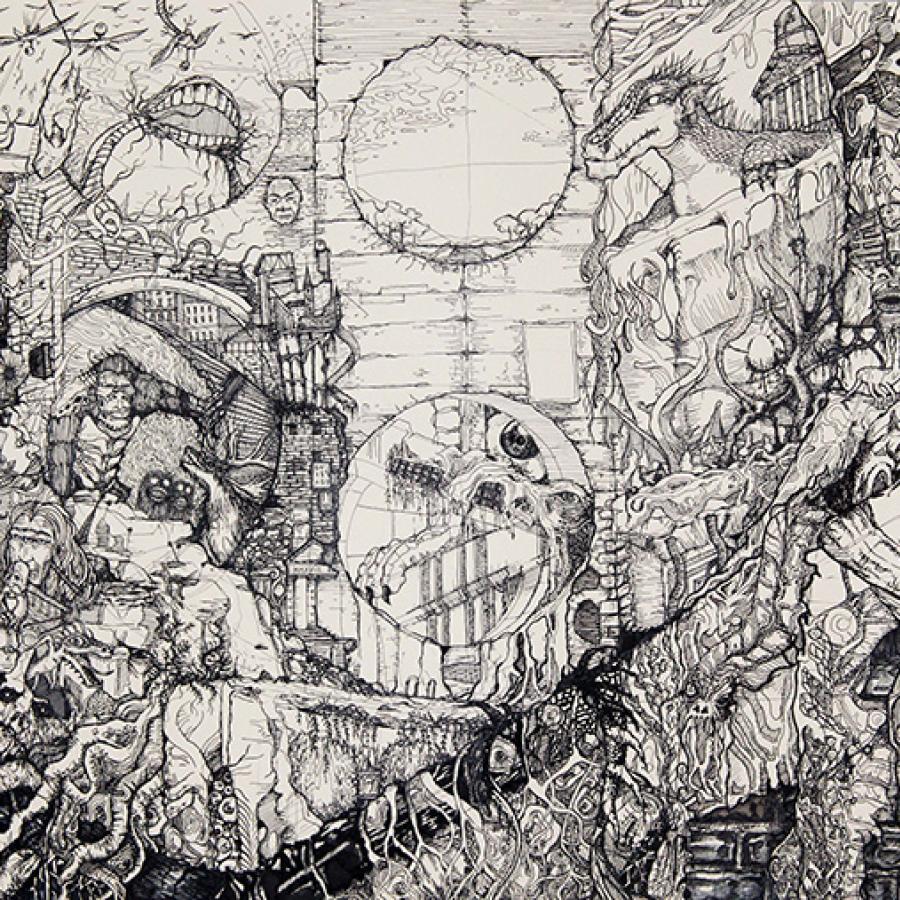 Complex abstracted drawing