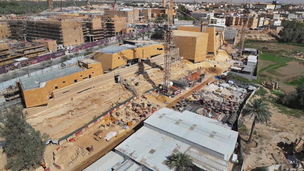 Construction site of the Diriyah Art Future Museum in Riyadh