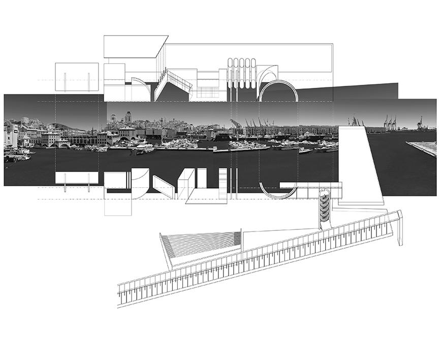 Digital rendering of a waterway in Venice, Italy, 