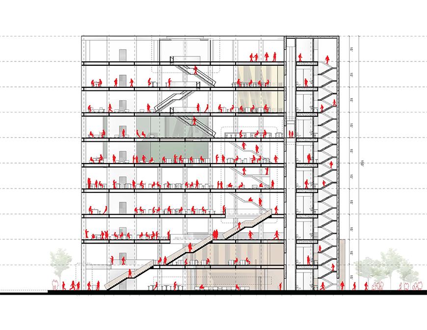 Section drawing.