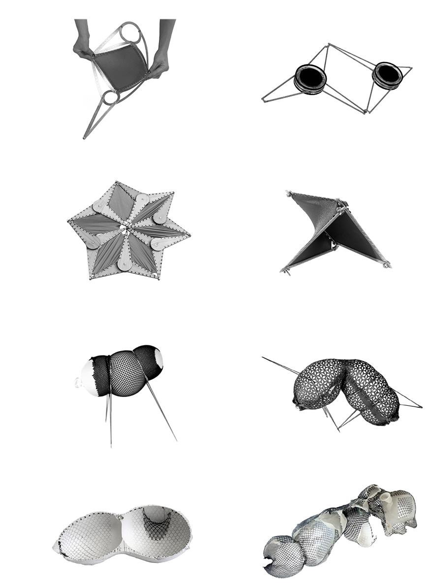 Diagram showing construction of model using individual pieces