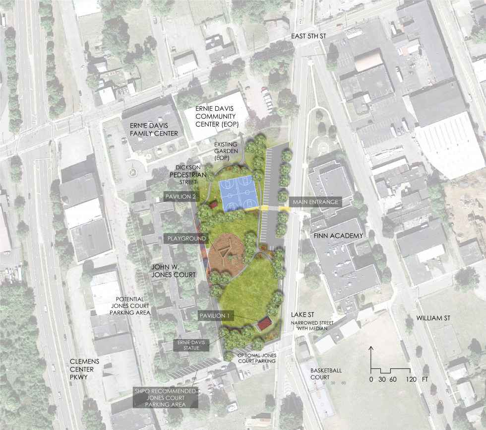 Final site plan of proposed improvements