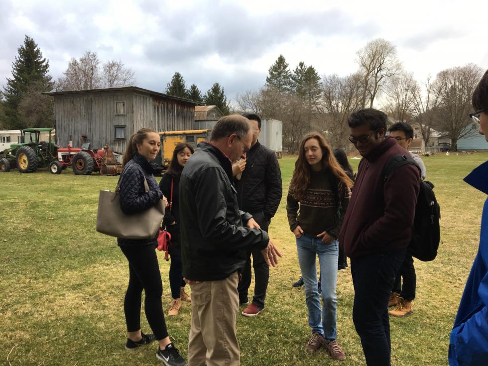 Students visit the George M. Smith Park for a site visit.