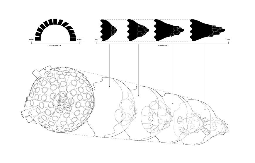 Drawing illustrating sphere distortion. 