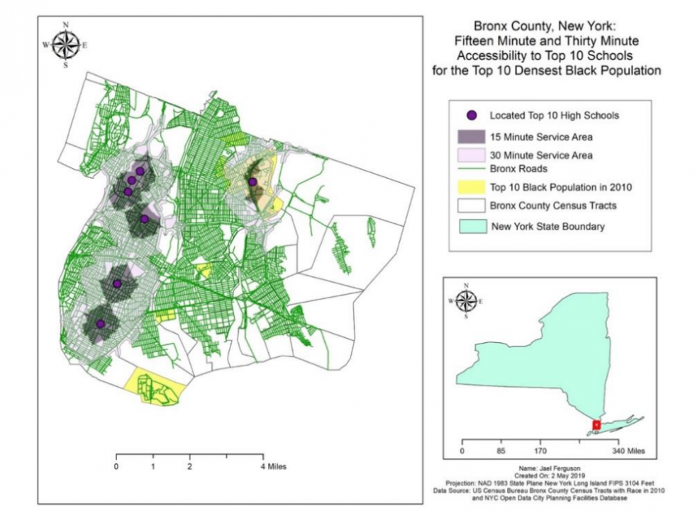 diagram with map with black and green lines and grids with legend and text