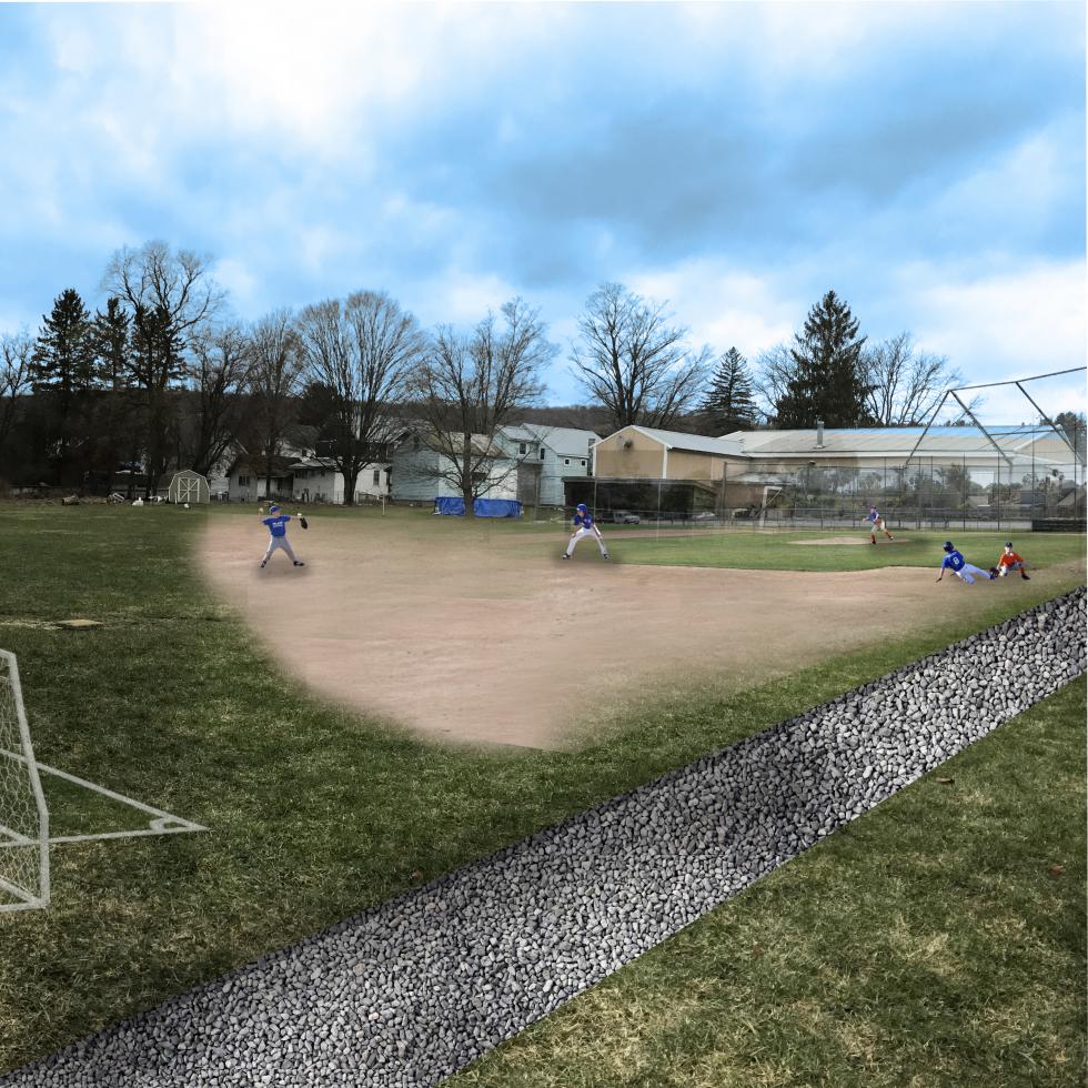 Baseball Diamond proposed on North East side of the Park.