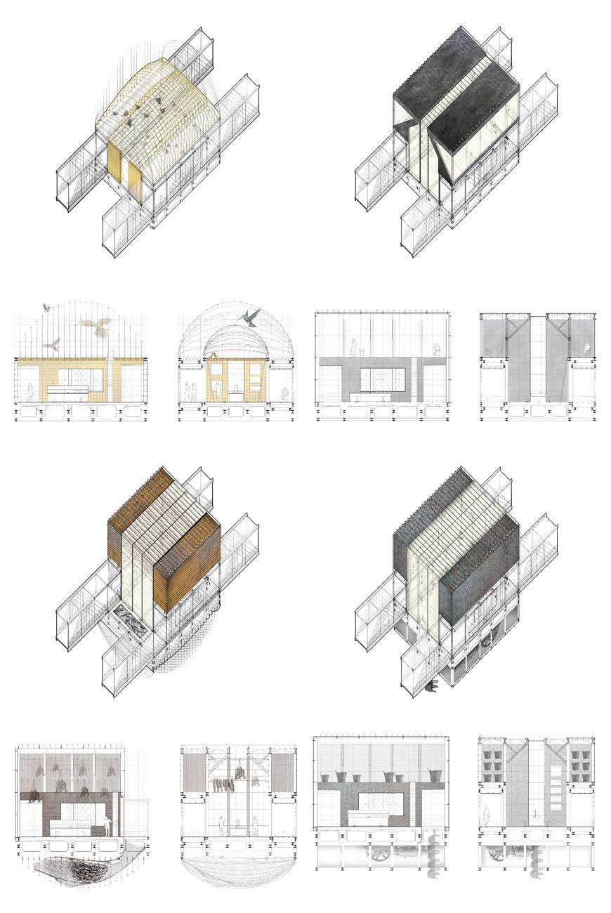 Line drawings of various models. 