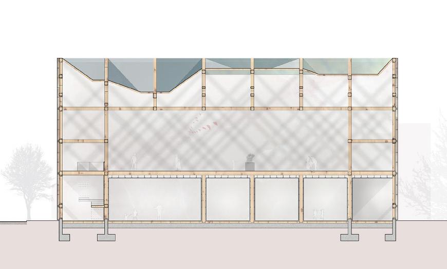 Drawing of a rectangular structure. 