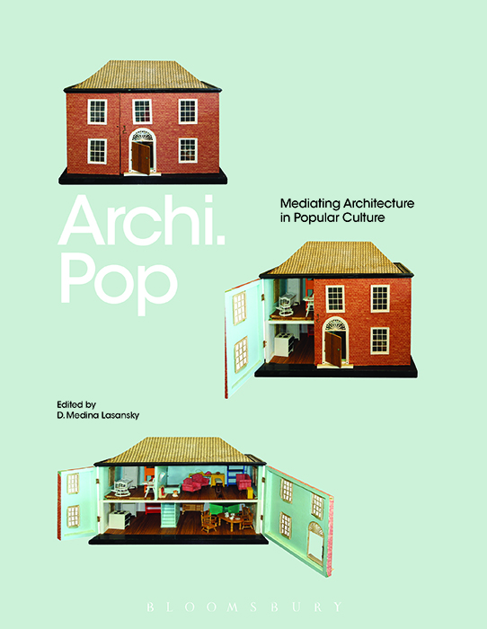 Book cover with teal background and three house facades with white and black text.