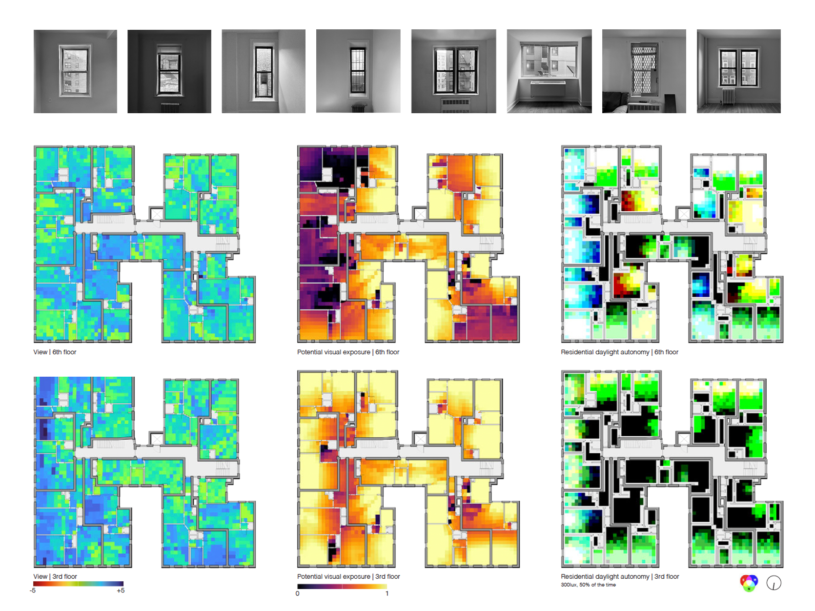 heat map demonstrating temperatures in a residential building