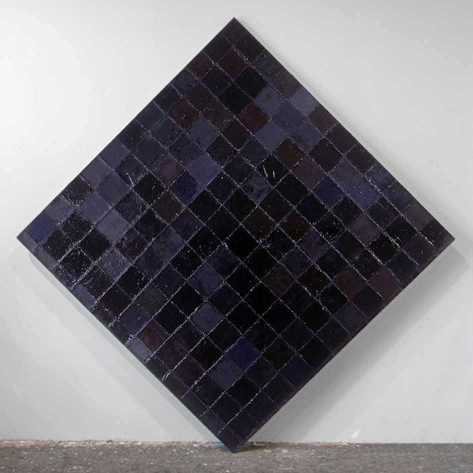 In Memoriam C.G. (1994), oil on linen, installation view of the exhibition The Black Paintings (1998).