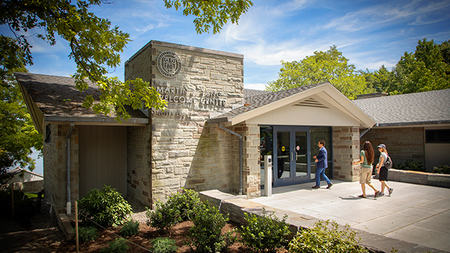 Front entrance to the Cornell welcome center