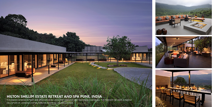 a mixed use, outdoor and indoor spa facility.