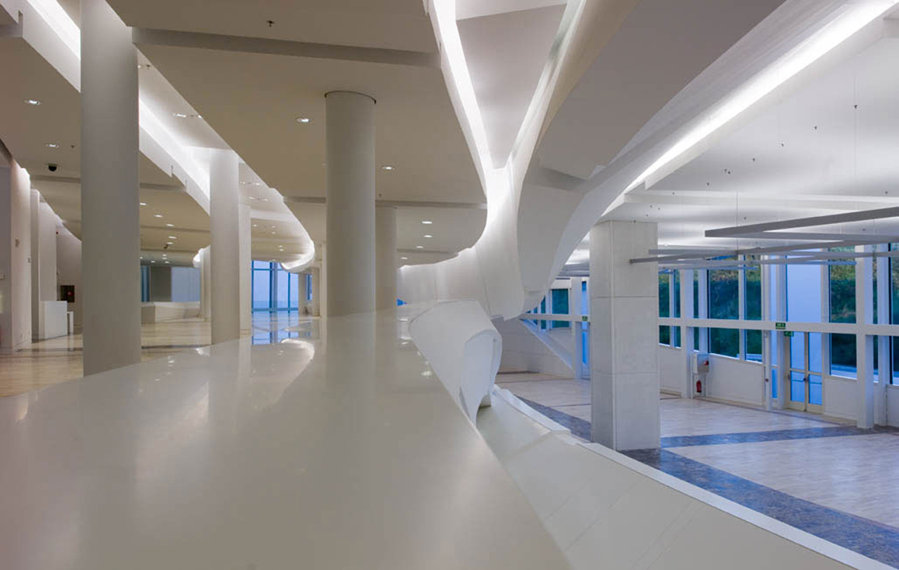 Building interior hallway