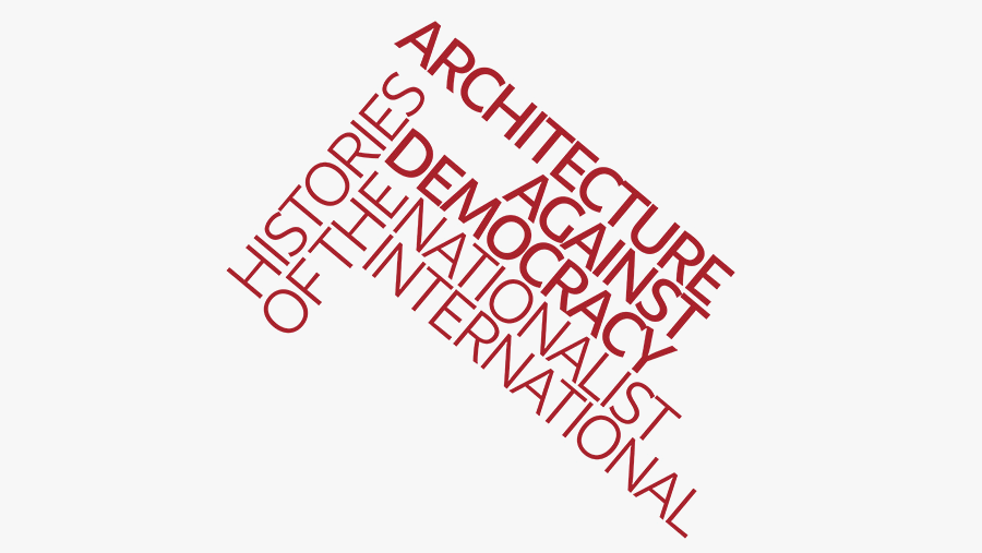 red letters on a grey background