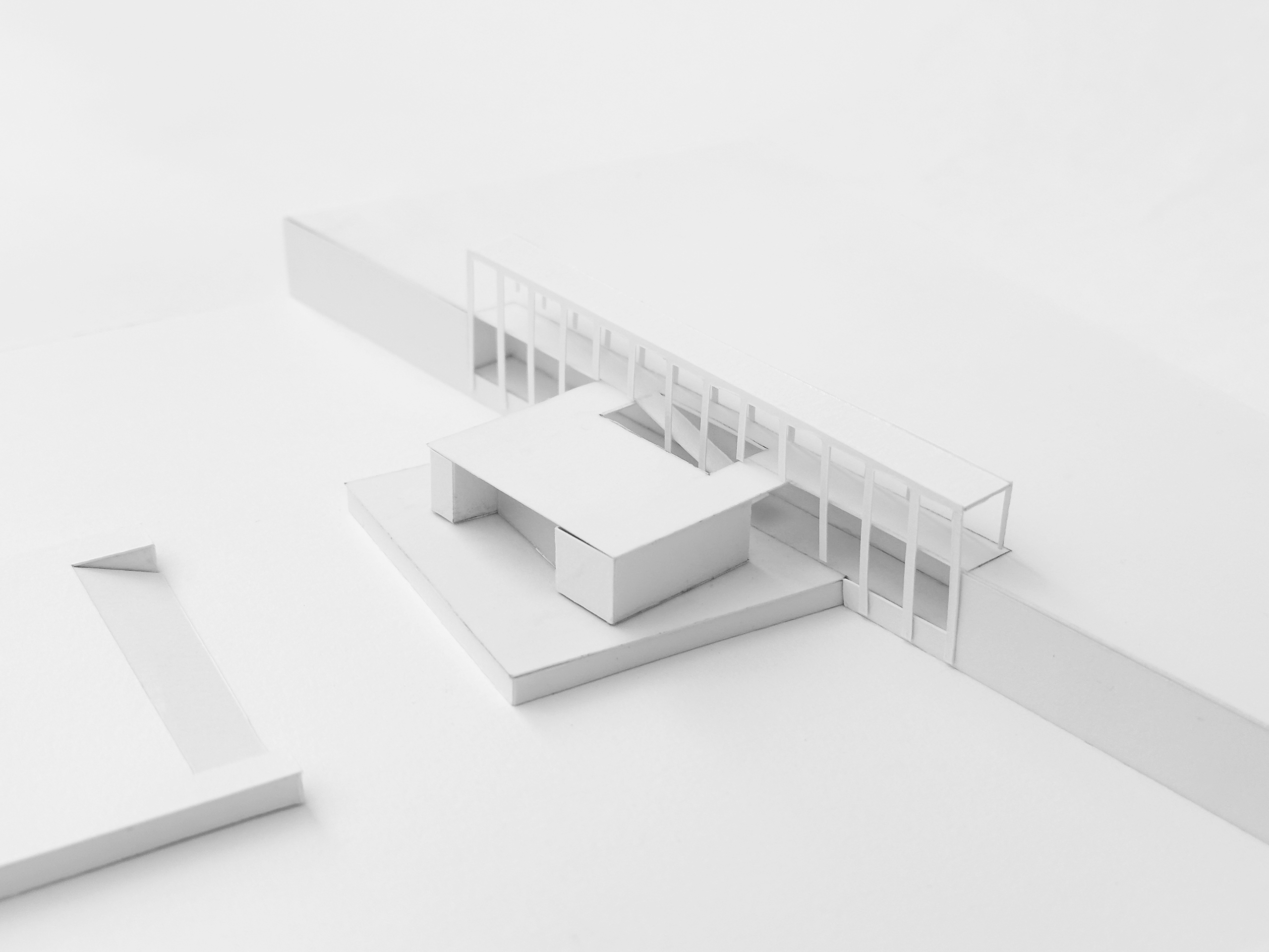 cardboard building model