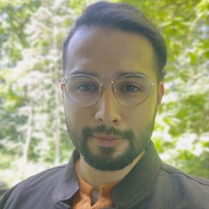 A person with glasses