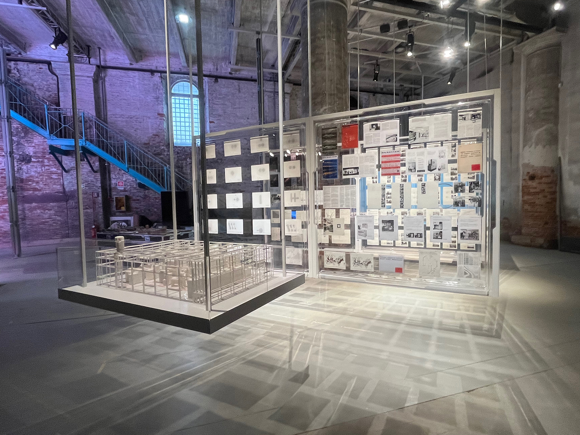 Mounted images in a display case