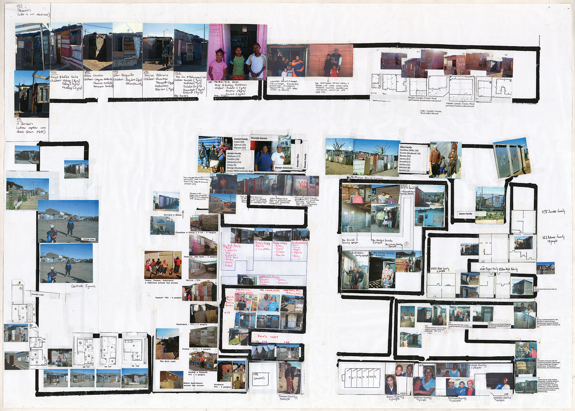 Collage map of Cape Town neighborhood