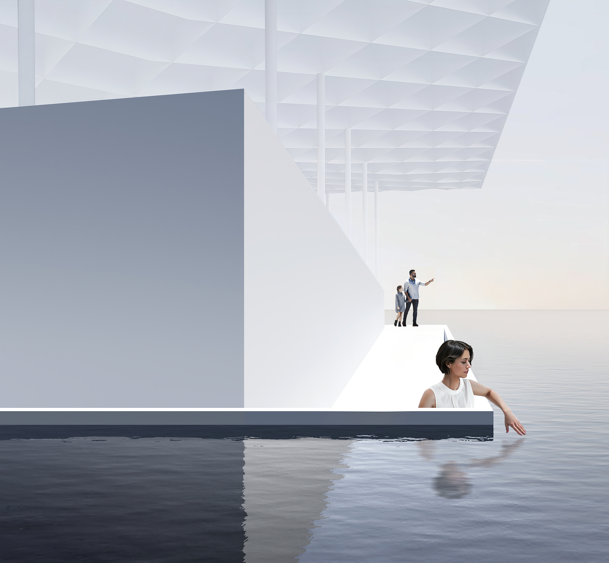 illustration of floating pavilion