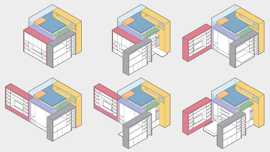 Illustration of a variety of housing layouts