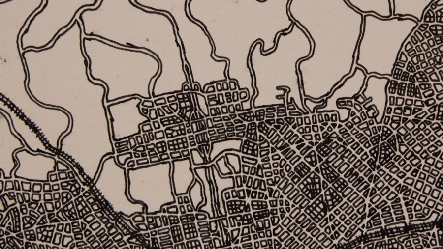 hand drawn urban map