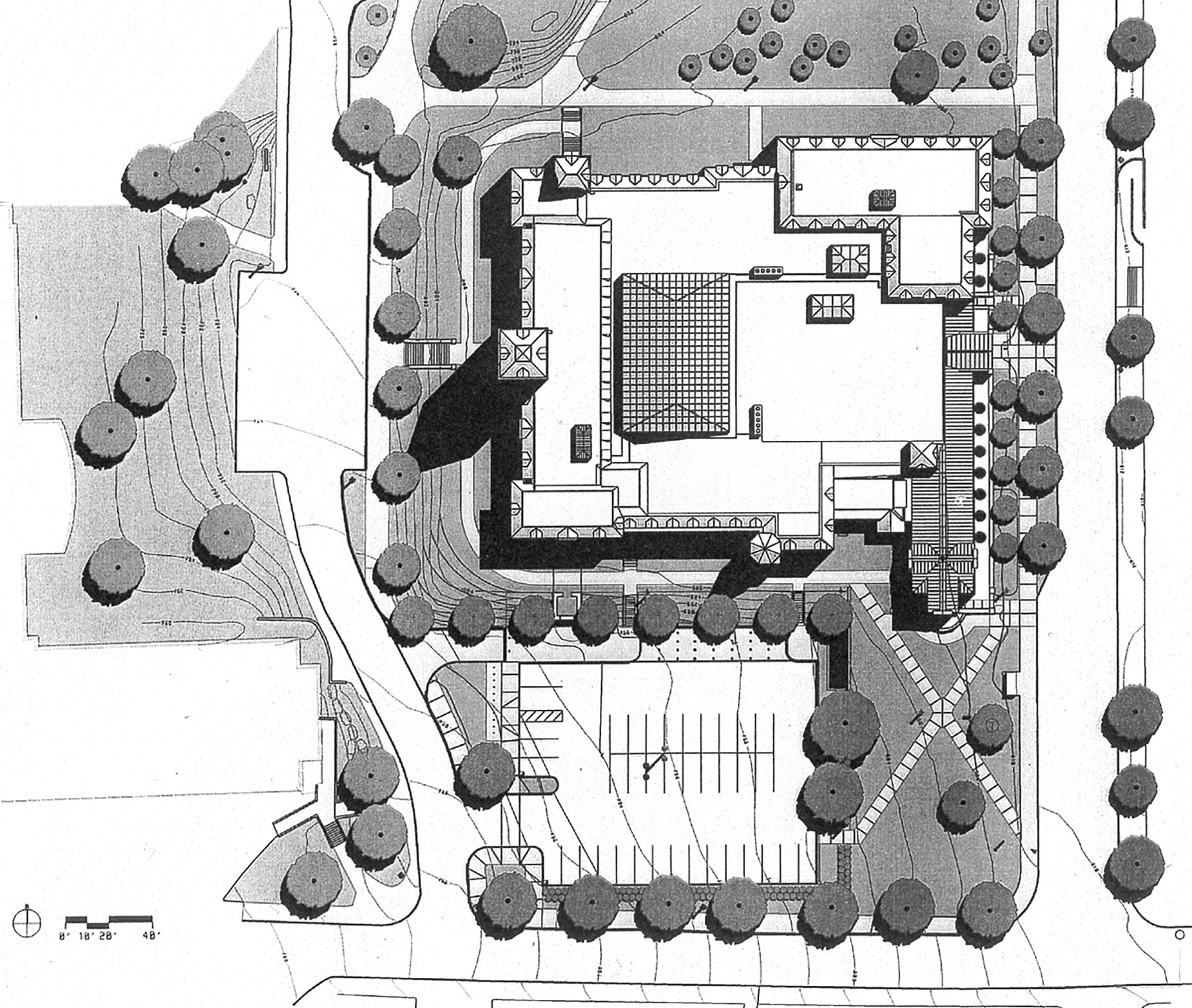 The Hillier Group (lead architect), site plan, Ithaca, New York.